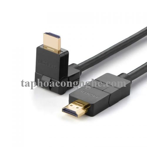 Ugreen 10127 3M màu đen Cáp tín hiệu HDMI đầu xoay 180 độ cao cấp HD105 30010127